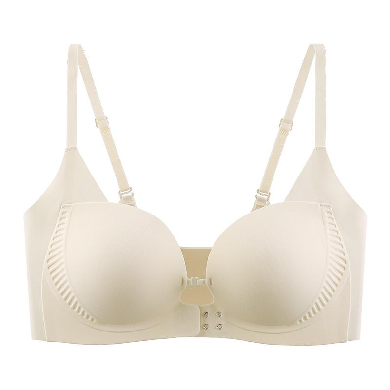 Liquid foundation seamless front buckle underwear women's small breasts gather without steel ring comfortable sexy soft support bra cover