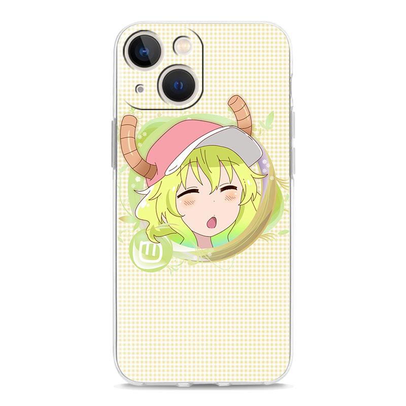 Dragon Maid Anime For iPhone 14 13 11 12 Pro Max X XR XS Phone Case For iPhone 14 7 8 Plus SE Clear Soft Silicone Cover Fundas