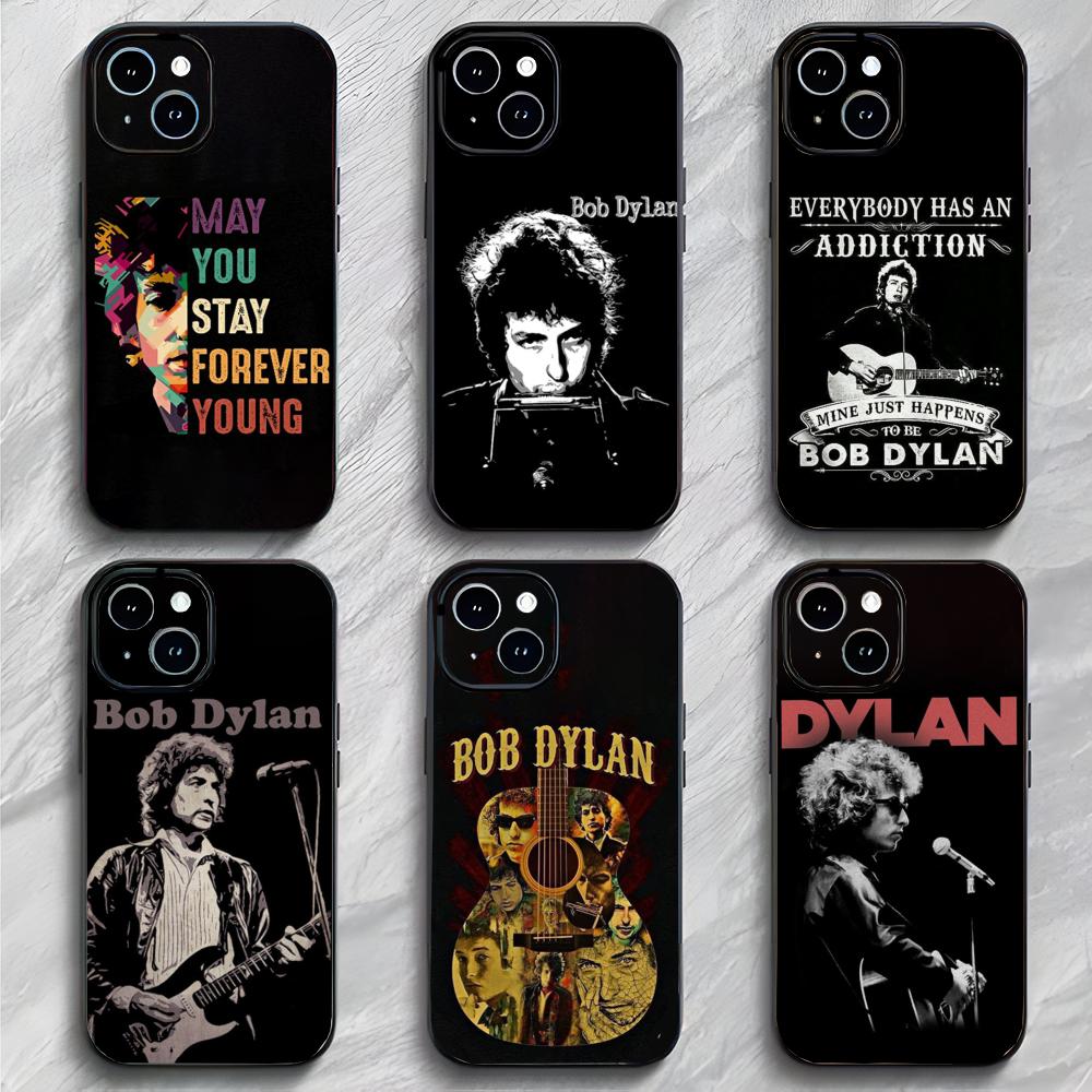 Legendary Folk Singer B-Bob Dylan Phone Case Black Matte Thin Phone Case For iPhone17 16 15 14 13 ProMax