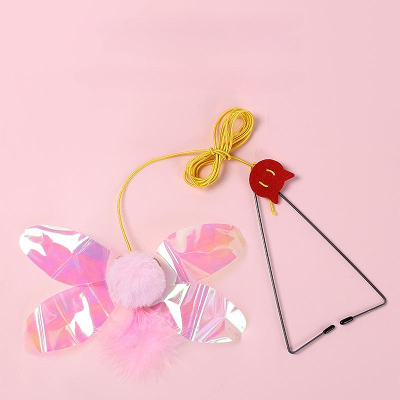 Cat Toy Swing Sticky Disc Elastic with Bell Hanging Door Teasing Cat Rope Long Rope Teasing Cat Toy Accessories Pet Kitten Toy