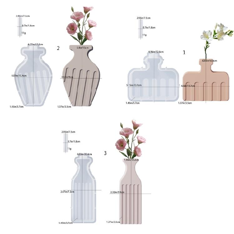 Vase Silicone Molds Craft Tool Geometric Planter Moulds Easy Demolding Craft Mold Creative Crafting Accessories for Vase