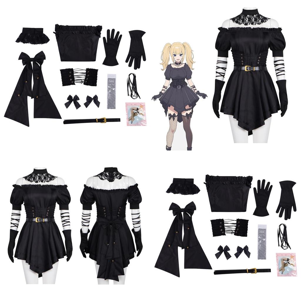 Grok Virtual Girl Halloween Cosplay Costume With Short Skirt For Anime Game Fans