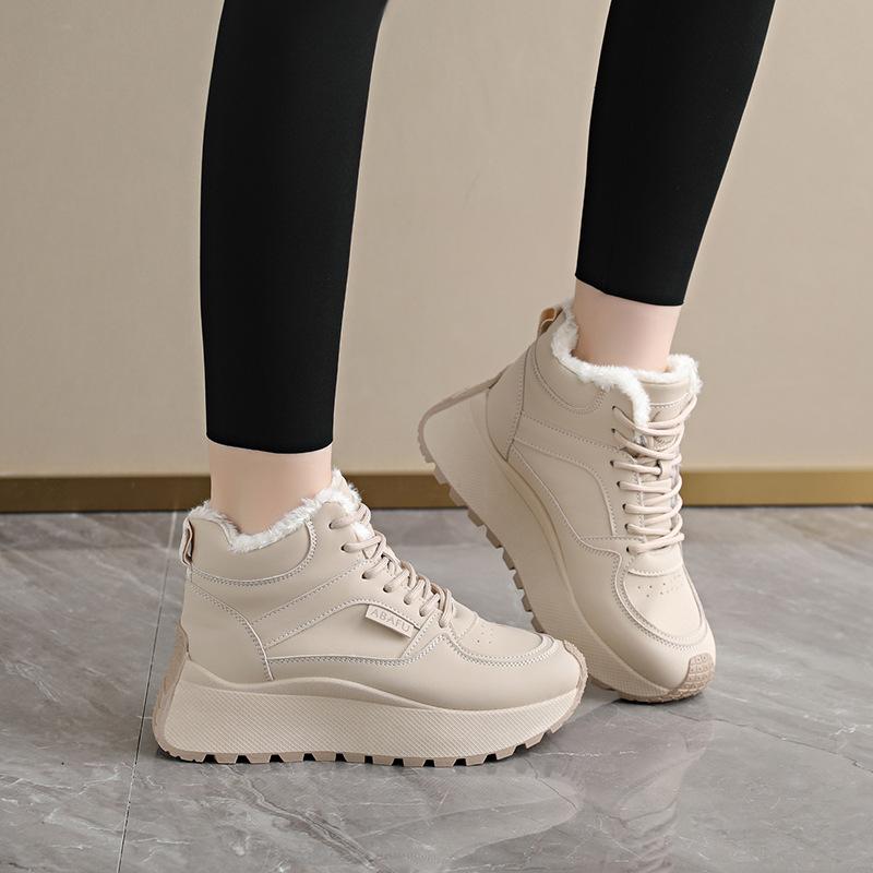 Damenmode leichte Winter warme Pelz ein Schnee Stiefel gepolstertes Futter rutschfest lässig Sport Baumwollstiefel