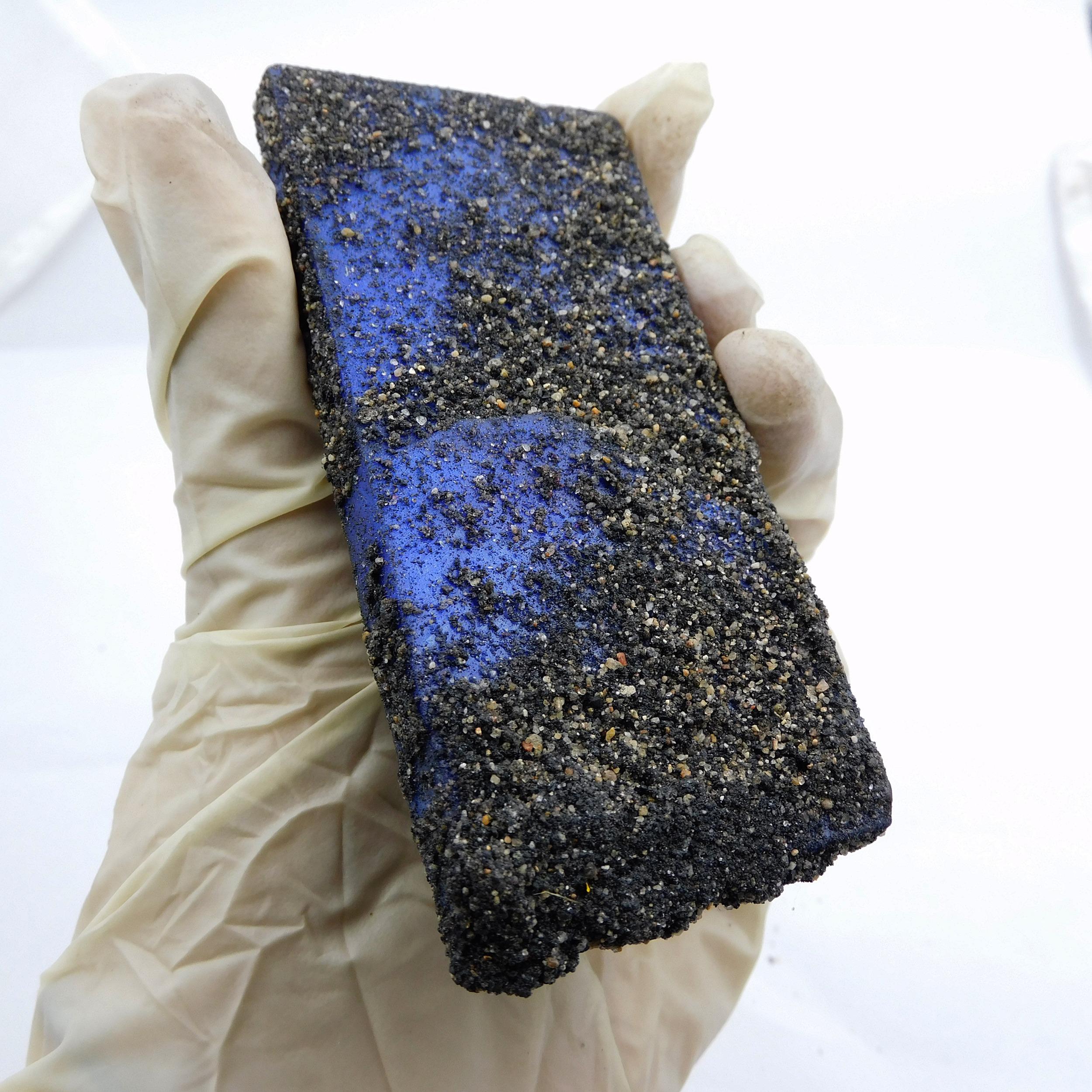 

Натуральний синій сапфір 482,10 карат Необроблений Сирий СЕРТИФІКОВАНИЙ Видобутий із Землі Розсипний Дорогоцінний Камінь p-126-sa 70.8 mm approx синій