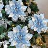 15cm Weihnachtsbaum dekorative Blume Weihnachten Gold Pulver Blume Gold Pulver hohl 3D Blume