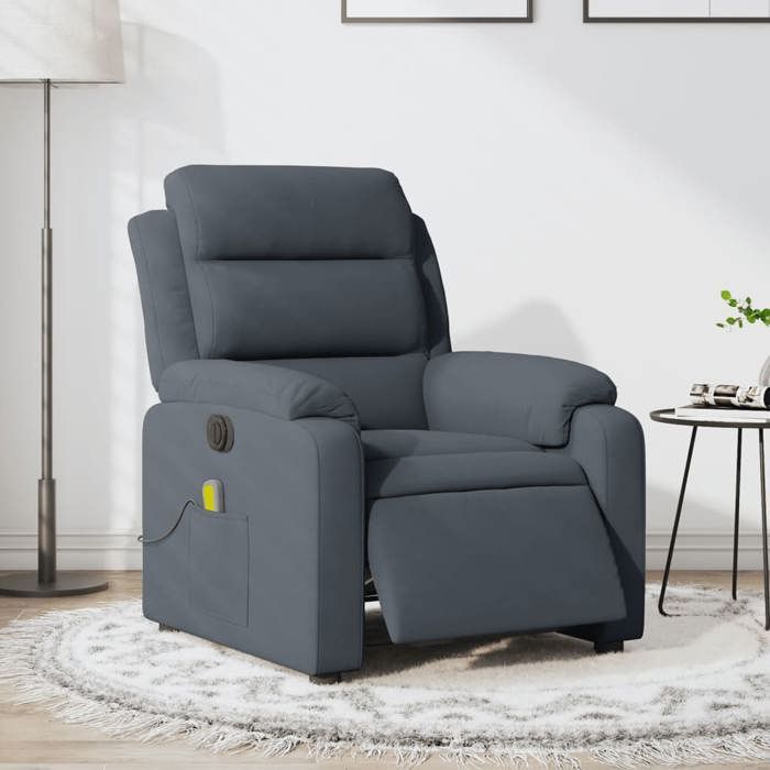 VidaXL Fauteuil Inclinable de Massage Électrique, Chaise de Relaxation avec Dossier et Repose-pied Réglables, Siège de Salon 3205082
