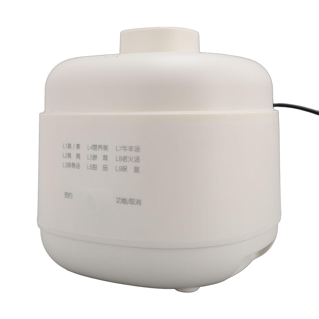 Mini Electric Stew Pot 200W 1L Ceramic Soup Porridge Cooker Anti Dry Burn Small Slow Cooker with