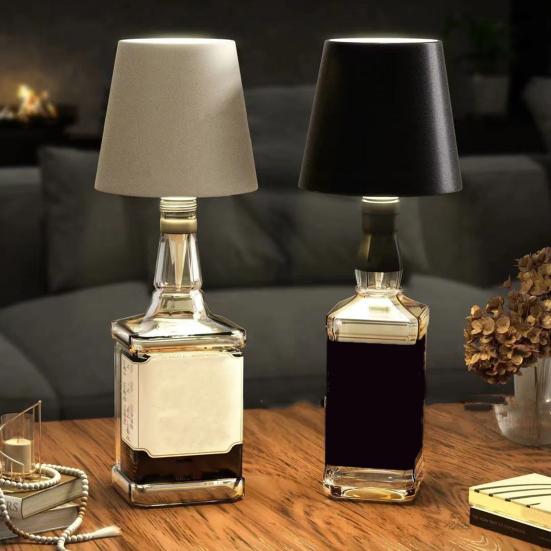 Wine Bottle Lamp Wireless Light USB Rechargeable Dimmable Touch Control Soft Glow Flicker Free LED Wine Bottle Light