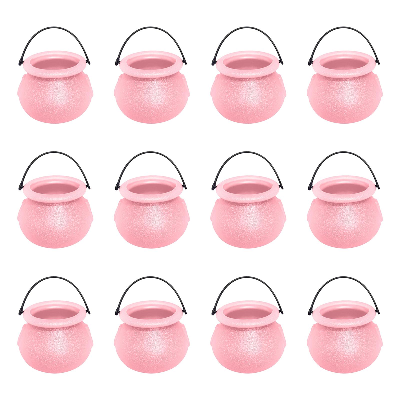 

Набор из 12 ведер, многоцветный выбор, ведро-банка ведьмы на Хэллоуин, фестивальное украшение One Size розовый