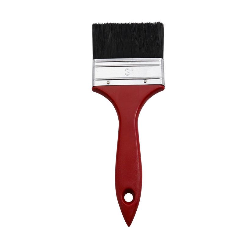 1-6 Inch Red Handle Hog Bristle Paint Brush, Durable & Shed-Resistant