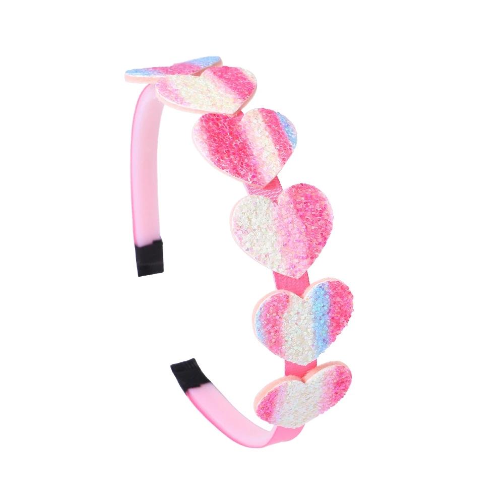 1pcs Fashion Glitter Kids Hair Band Lovely Bow Stars for Headband Girls Cute Colors Hair Tiaras Hairbands Hair Accessories Gifts