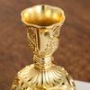 European Carving Tea Light Holders Practical Zinc Alloy Candlestick Holders For Decorative Display