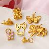 Exquisite Small Animal Series Pendant Stainless Steel Rhinestone Zircon Elephant Butterfly Diy Accessories