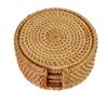 Untersetzer aus vietnamesischem Rattan rund Schreibtisch Teeuntersetzer Herbst Rattan Esstisch westliche Matte