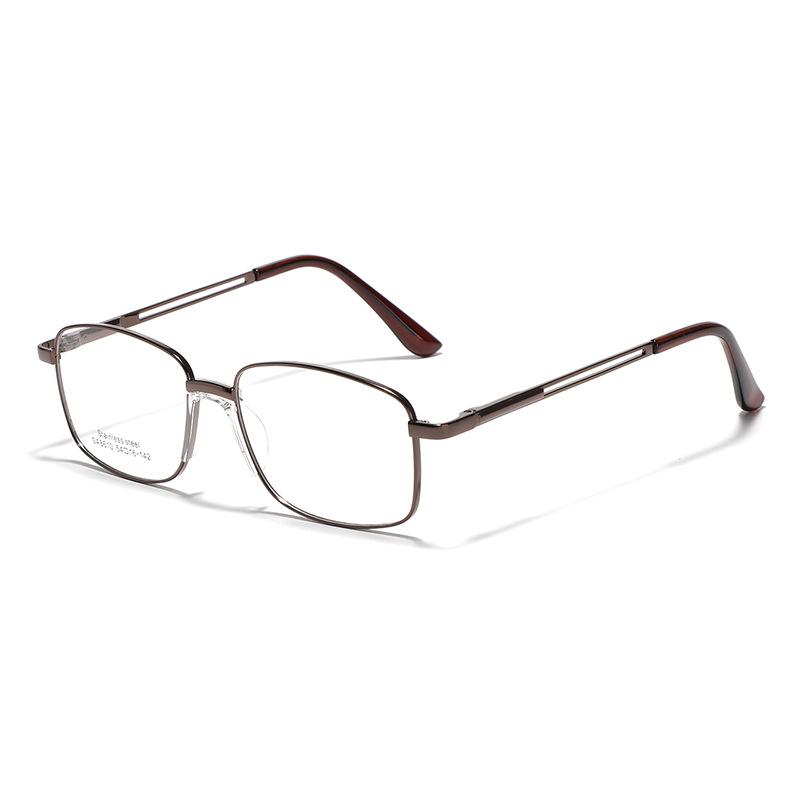 Glasses Metal Square Frame Commuter Flat Glasses Women'S Retro Glasses Men Can Do Myopia Frames