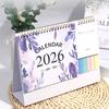 2026 Desk Calendar Small Standing Flip Desktop Calendar Jan. 2026 - Dec. 2026 12 Months Calender with Sticky Note And Memo Pages for Home School