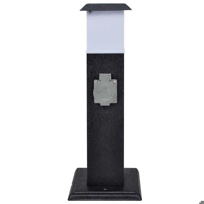 Pillar with Lamp for Garden Socket - VIDAXL - Black - Electric - LED - Contemporary