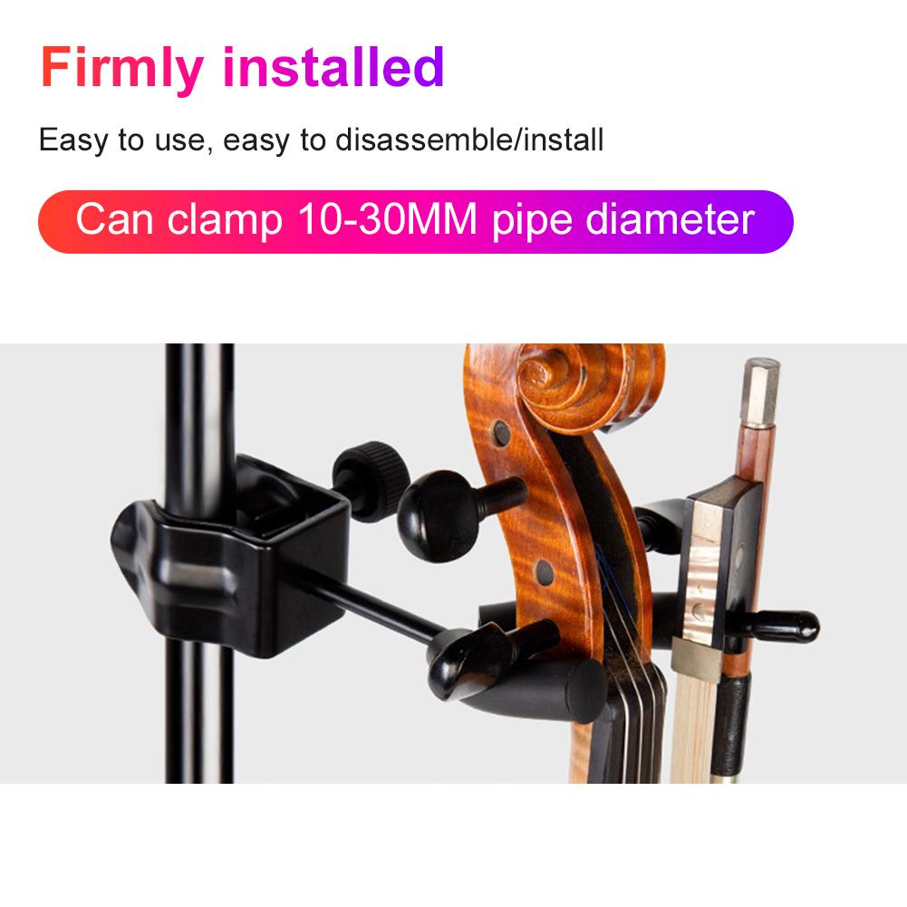 Violin Hanger Violin & Viola Stand Violin Holder for Desktop Microphone Or Sheet Music Stand for Home Studio Music Room