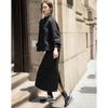 Demana Winter Warm Stand Collar Jacket & Quilted Skirt Set