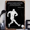 Football Player Zinedine Zidane Success Quote Metal Wall Art Decor for Home Office
