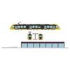 Model Train Utsunomiya Light Rail HU300 Series HU301 LIGHTLINE 1/150 "Railway Collection" [322269]