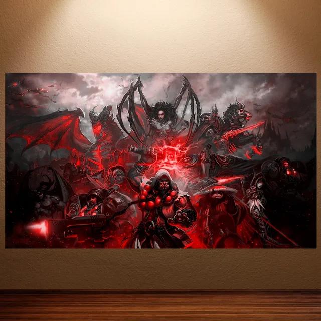 World of Warcraft Retro Canvas Poster Classic Game Wall Art for Game Room Decor Wall Sticker Painting