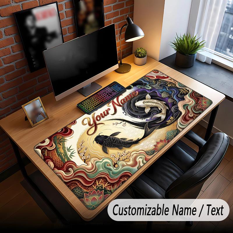 Music General Theme Custom Mouse Pad Personalized With Name Text Customized Desk Mat For Office Home Decor