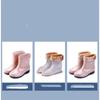 Women's Autumn And Winter Midsole Thick Soled Warm And Velvet Anti Slip Waterproof Shoes Rain Boots Rubber Shoes