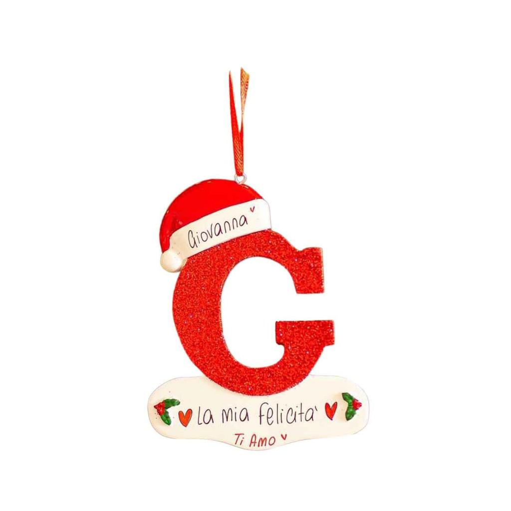 Wooden Eyecatching Customizable Letter Christmas Ornament For Festive Car Decor
