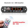 Bluetooth 5.0 12V 18V MP3 WMA Decoder Board Car Audio USB TF FM Radio Module Wireless MP3 Player with Remote Control Car kit