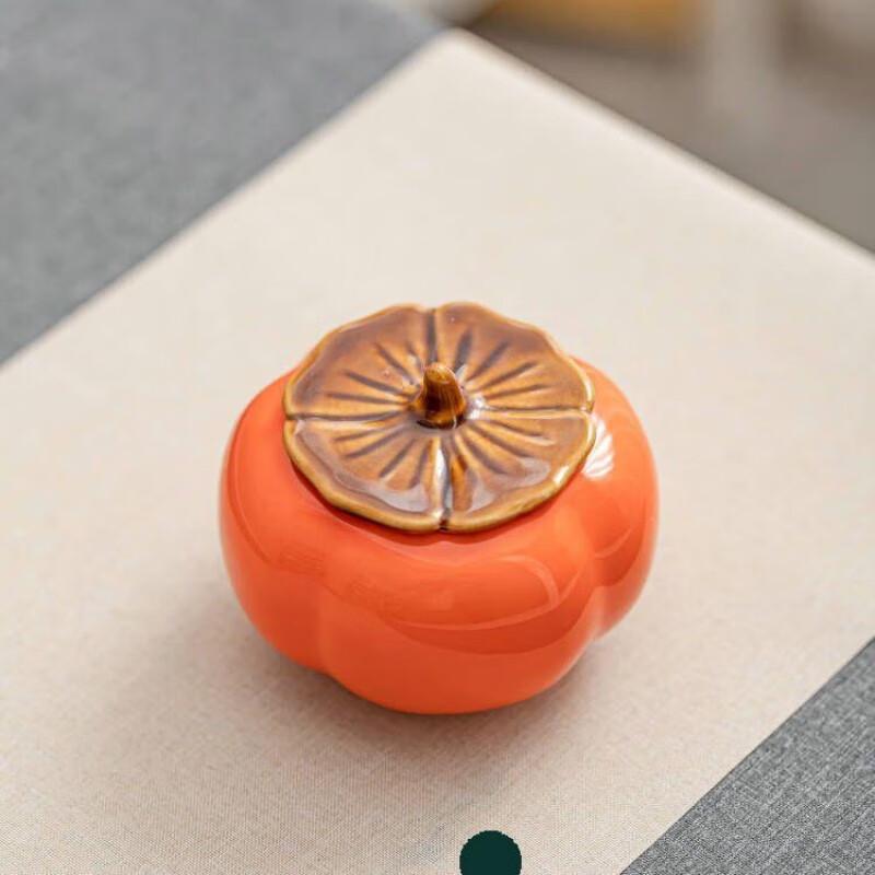 Керамическая банка-ваза для подарка на свадьбу в форме хурмы