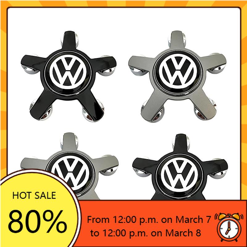 For VW Volkswagen Jetta MK5 Golf 4 Pcs 5 Pins 135mm Car Wheel Center Caps Rim Hub Cover Hubcap Logo Badge Emblem Accessories For zl7