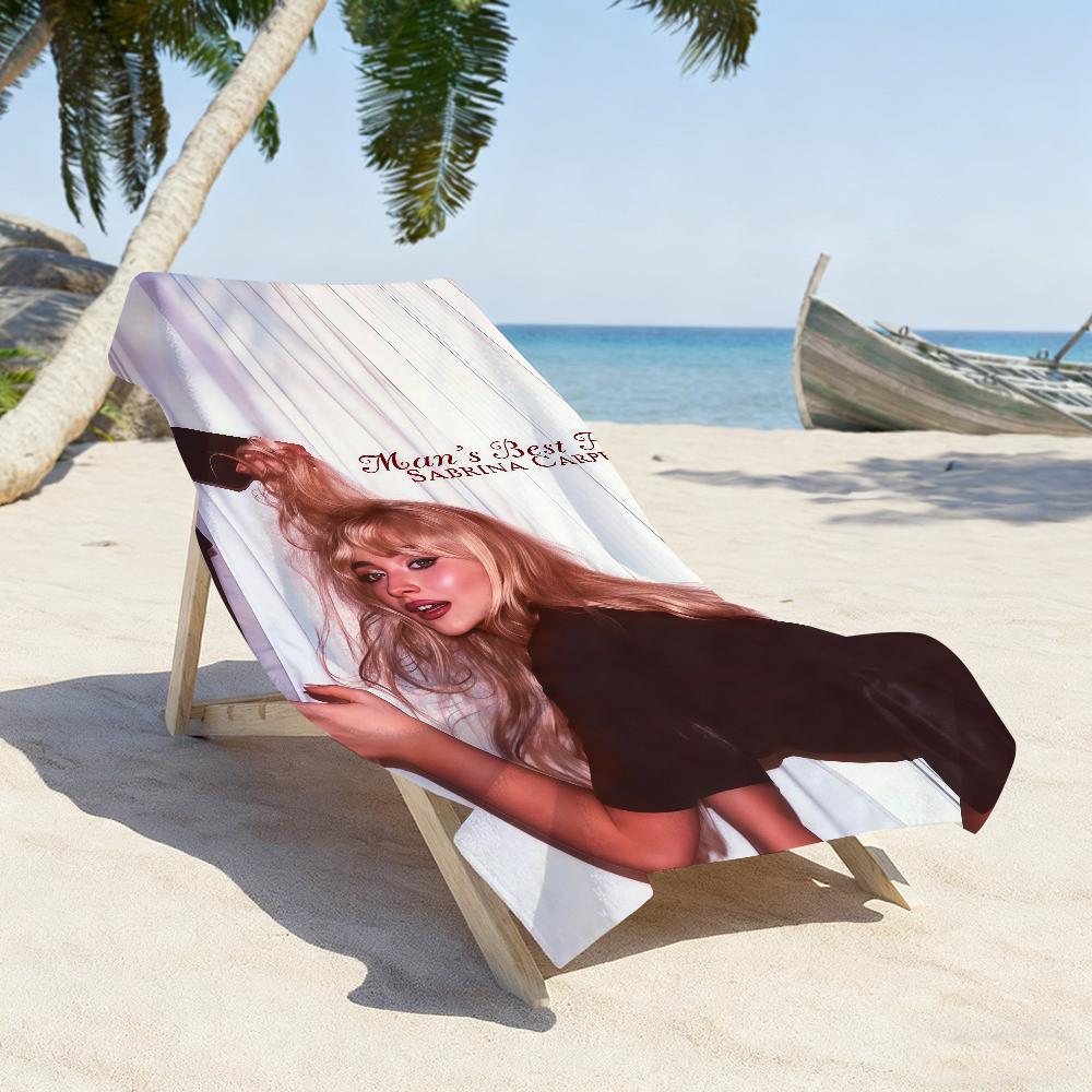 Singer S-Sabrina C-Carpenter Towel Sports Quick Dry Travel Camping Gear Sandproof Soft Light Large Beach Towel