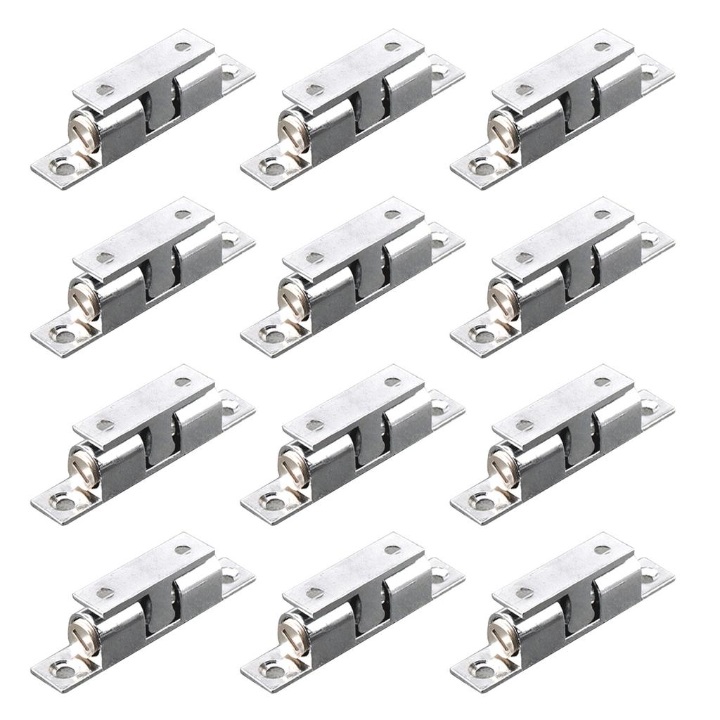 12Pcs Double Ball Tension Roller Catch Latch Cabinet Door Catch Zinc Alloy Closet Ball Tension Latch Easy to Install