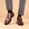 Retro Casual Leather Shoes for Men Slip on Man's Soild Colors Sneakes Business Office Shoes Comfortable Moccasins Oxford Shoes
