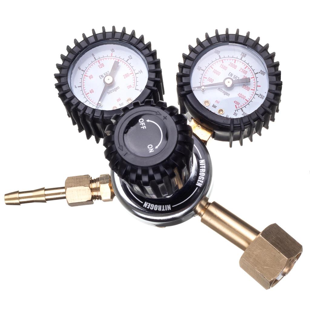 Single-Stage Gas Nitrogen Reducer for Cylinder with Mini Pressure Gauges