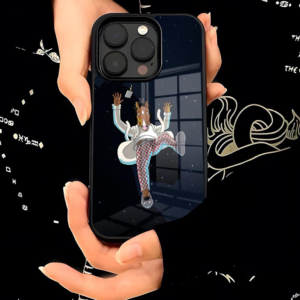 B-BoJack Horseman Phone Case PC+TPU For IPhone 15 16 17ProMax 13 16 11 12 14 Pro Xs Max Mini Xr X Plus Cover