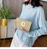 SCIONE Net Red Small Bag 2020 Women Messenger Bag Straw Woven Bag Small Square Bag Shoulder Bag