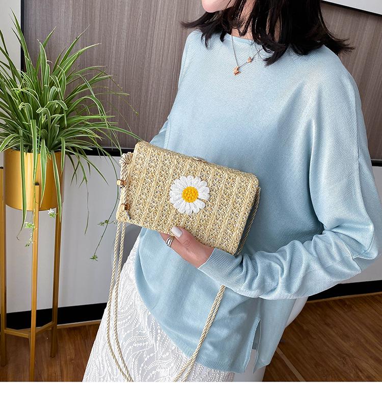 SCIONE Net Red Small Bag 2020 Women Messenger Bag Straw Woven Bag Small Square Bag Shoulder Bag