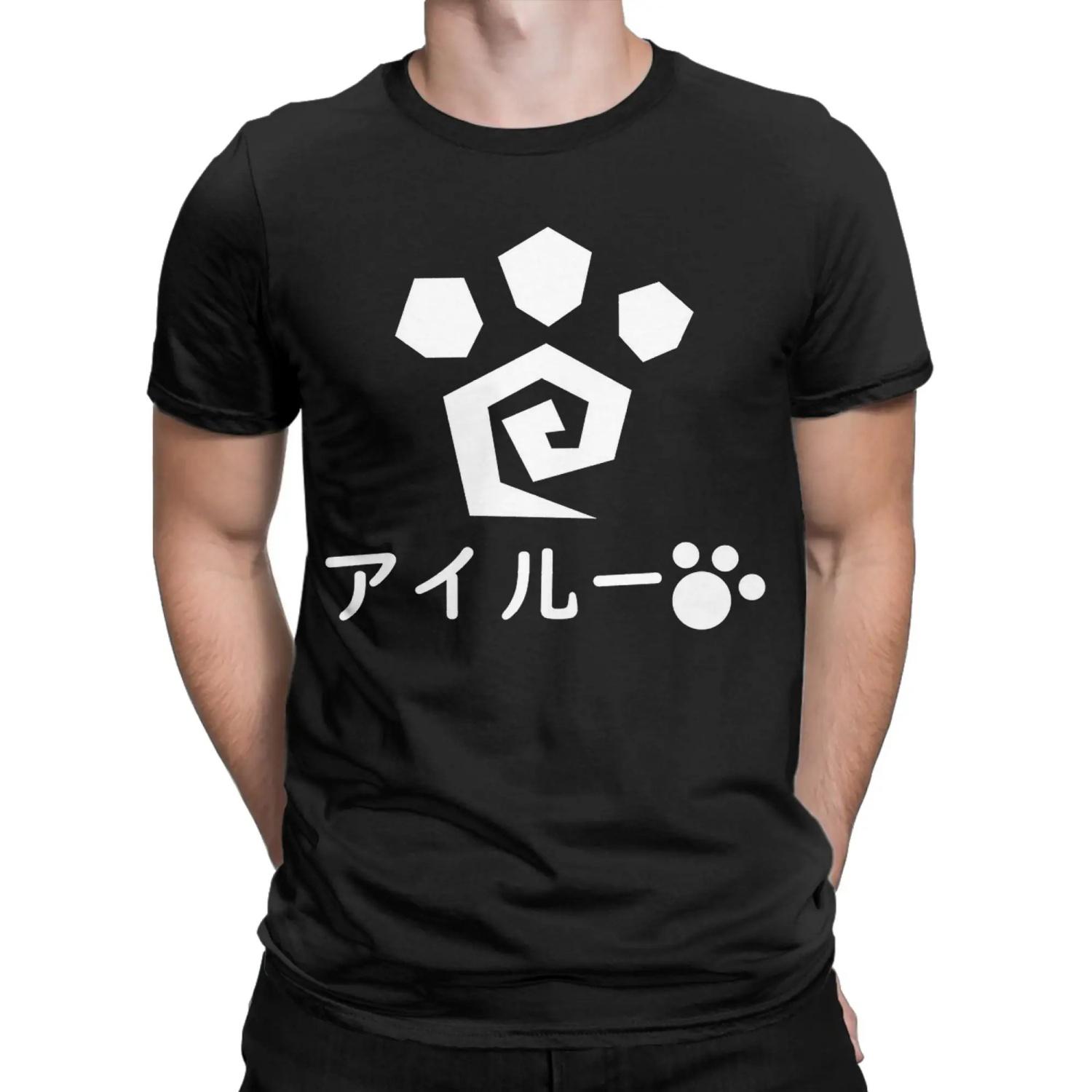 

Men Monster Hunter Palico Paws T Shirt Cotton Clothing Cool Short Sleeve Round Collar Tee Shirt Birthday Gift T-Shirts S чёрный