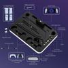 New 5-in-1 Vertical Stand for PS5 Pro/Slim/PS5, Includes PS5 Controller Charging Stand and Multi-Function Cooling Fan (Gray)