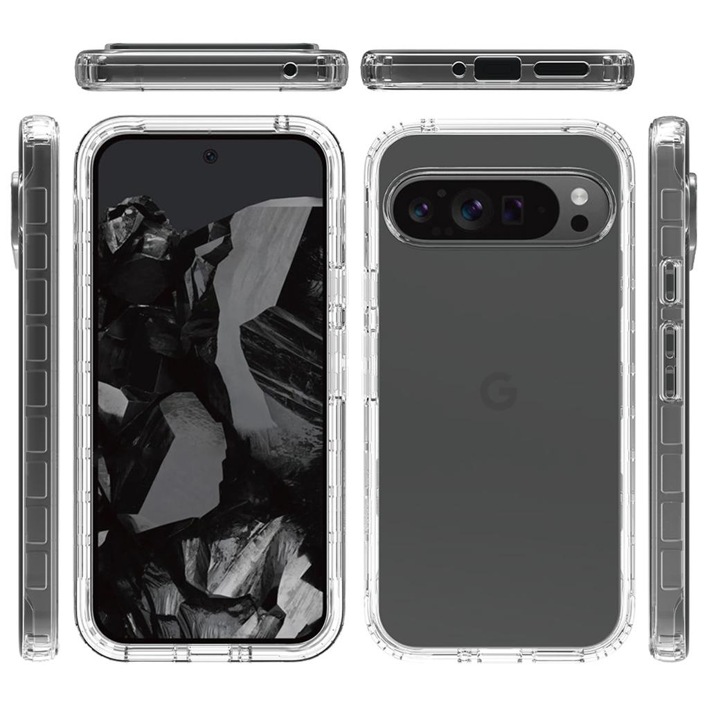 Für Google Pixel 9 Pro XL Hülle Stoßfestes TPU+PC Hybrid Handyhülle