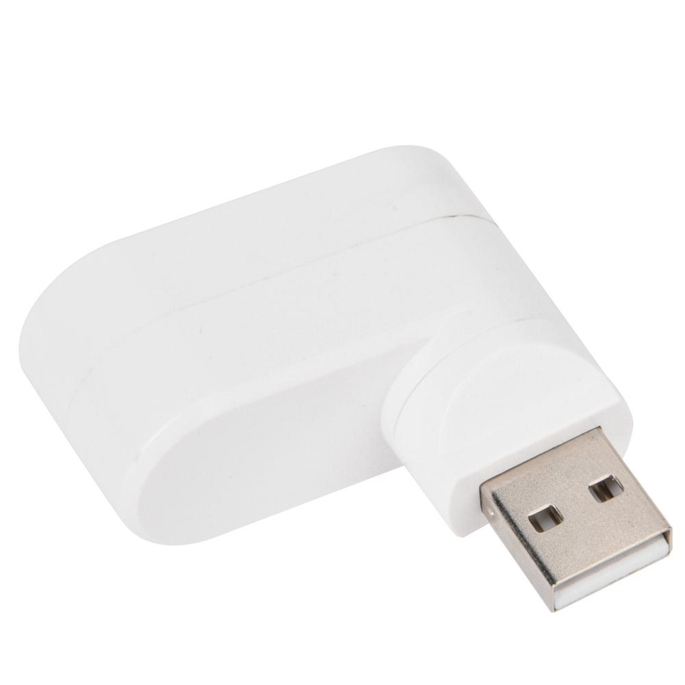 USB Hubs Ports USB 2.0 Mini Rotate Splitter Adapter Hub for PC Notebook Laptop Mac White