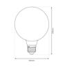 E27 6W G125 WARM AMBER LED FILAMENT BULB
