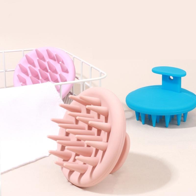 Einzigartiges Design Silikonkopf Körper Kopfhaut Massagebürste Rutschfeste Haarpflegegeräte zur Kopfhautreinigung und Entspannung