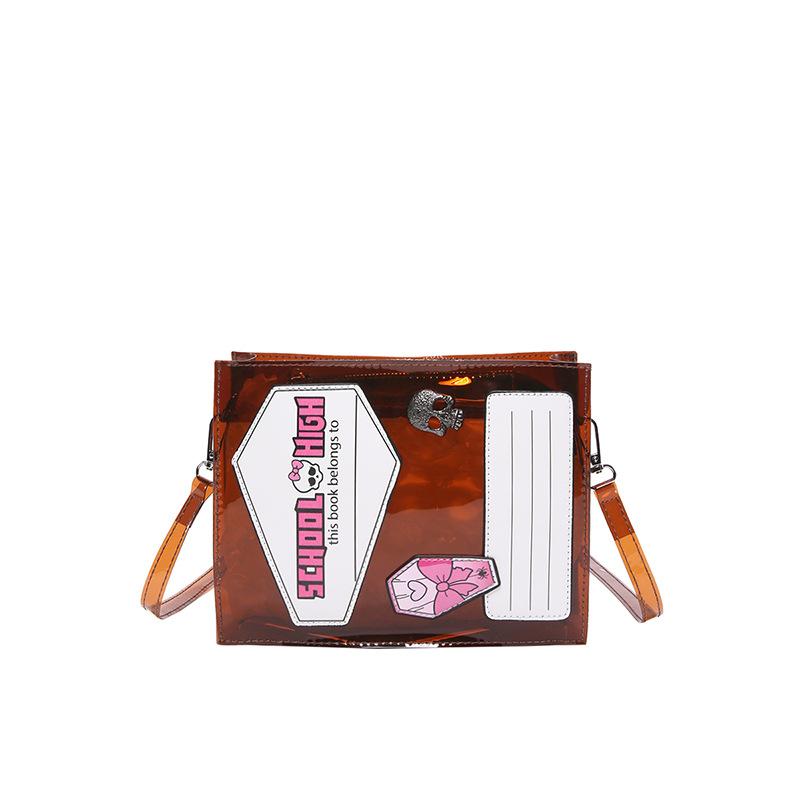 Die transparente Ein-Schulter-Tasche zur Schmerzlinderung ist eine einfache Aufbewahrungstasche und vielseitige Umhängetasche für Make-up.