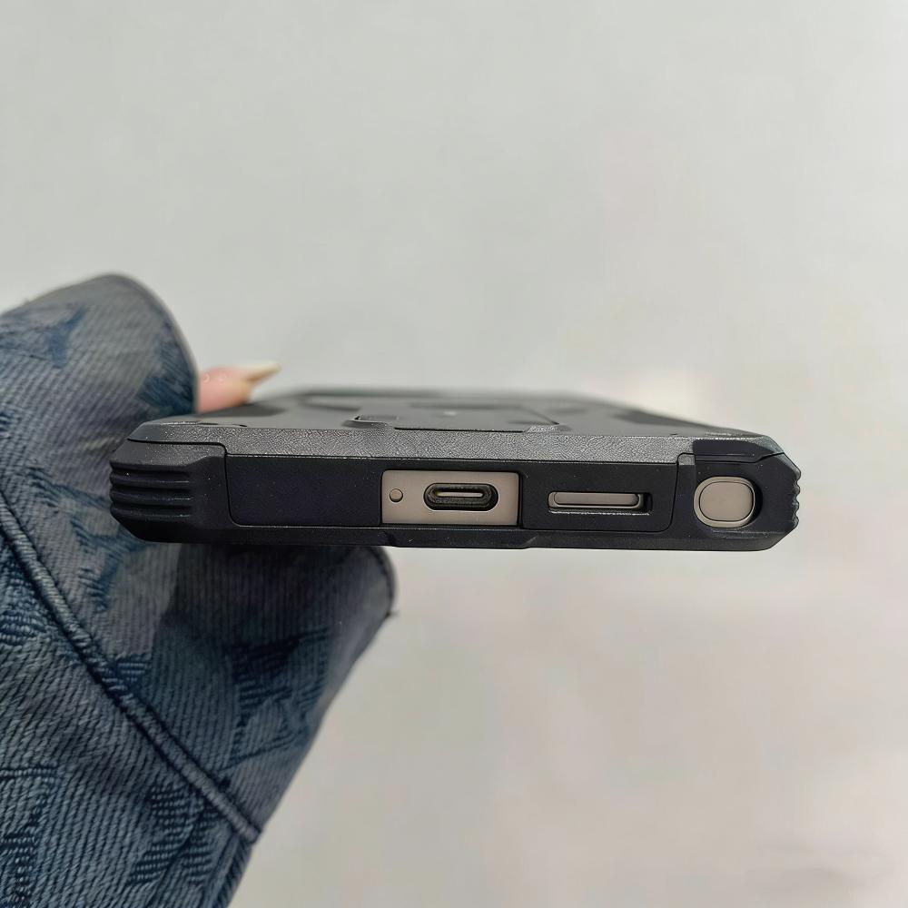 Magnetic Fold Holder Armor Matte Case For Samsung S26 S25 S24 FE Ultra Plus FE A57 A37 A56 A55 A54 A36 A35 A16 A06 A17 A07 Cover