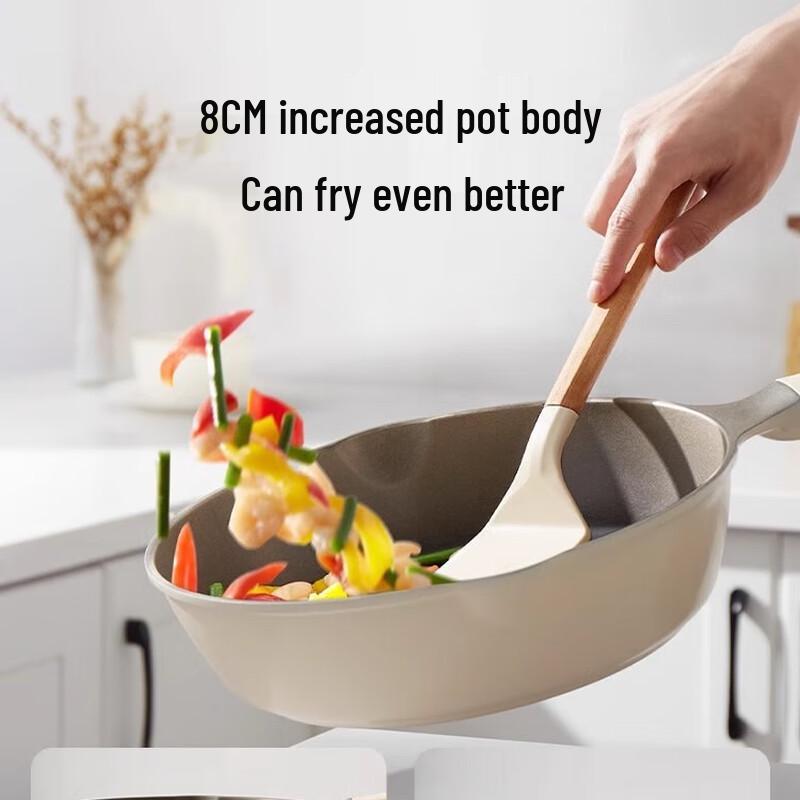 

Hongchu Titanium Ceramic Non-stick Wok with Lid