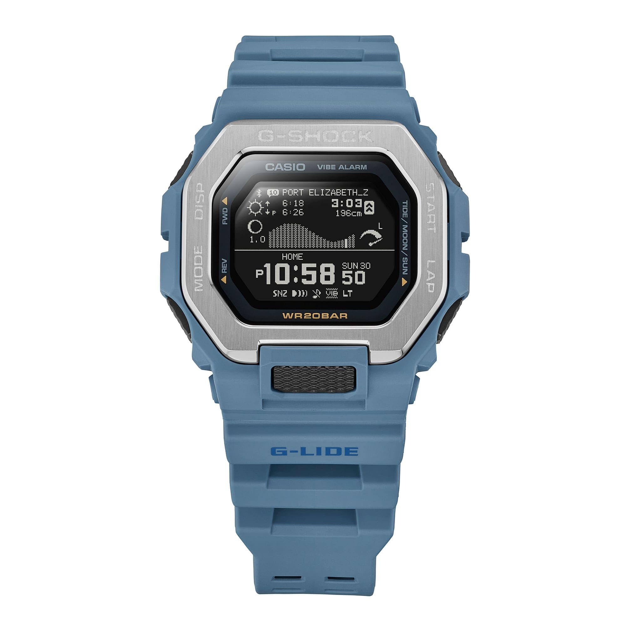 Casio G-Shock G-Lide Ocean Blue цифровые часы для серфинга GBX-100-2A