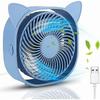 Mini-USB-Schreibtischventilator, Tragbarer leiser Ventilator mit 3 Geschwindigkeiten & 360°-Drehung für Homeoffice, Camping, Reisen